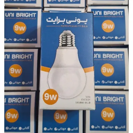 لامپ LED یونی برایت ۹ وات مهتابی، بسته ۴ عددی